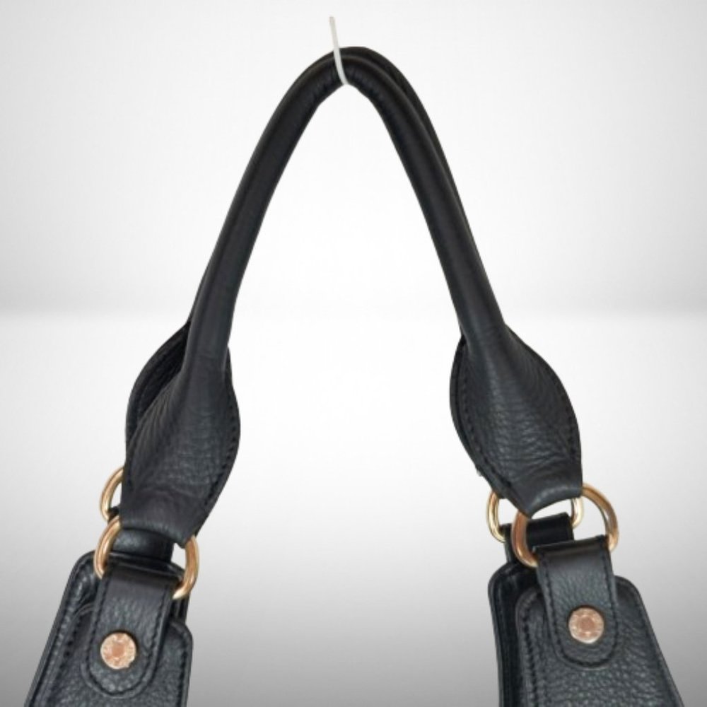 Jimmy Choo Tote Bag in Black Calfskin Lather with Gold Accessories - Picture 3 of 16